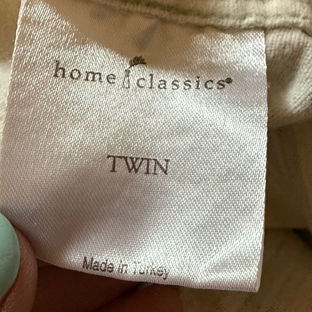 Bundle of TWIN Striped Sage Green Bedding Set - Classic Home - Picture 3 of 4